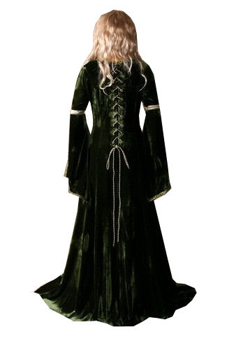 Ladies Medieval Renaissance Costume And Headdress Size 18 - 20 Image